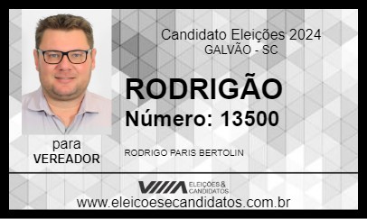 Candidato RODRIGÃO 2024 - GALVÃO - Eleições