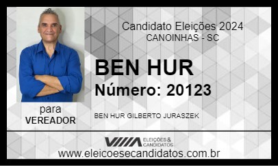 Candidato BEN HUR 2024 - CANOINHAS - Eleições