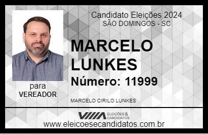 Candidato MARCELO LUNKES 2024 - SÃO DOMINGOS - Eleições