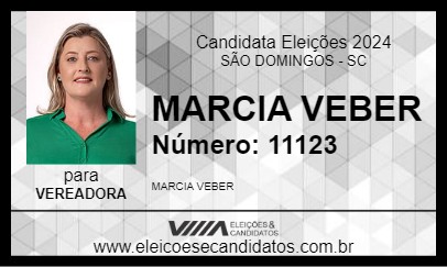 Candidato MARCIA VEBER 2024 - SÃO DOMINGOS - Eleições