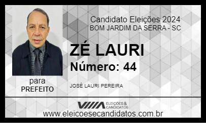 Candidato ZÉ LAURI 2024 - BOM JARDIM DA SERRA - Eleições