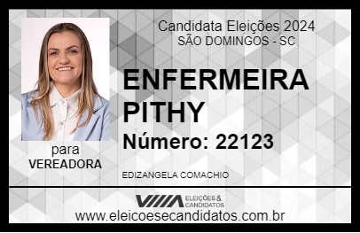 Candidato ENFERMEIRA PITHY 2024 - SÃO DOMINGOS - Eleições