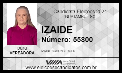 Candidato IZAIDE 2024 - GUATAMBÚ - Eleições