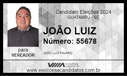 Candidato JOÃO LUIZ 2024 - GUATAMBÚ - Eleições