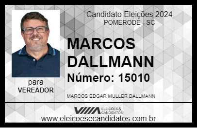 Candidato MARCOS DALLMANN 2024 - POMERODE - Eleições