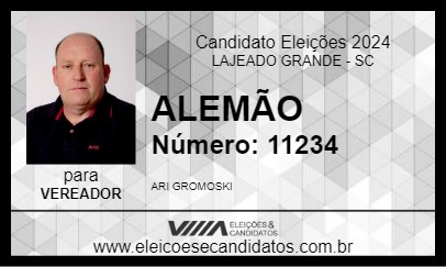 Candidato ALEMÃO 2024 - LAJEADO GRANDE - Eleições