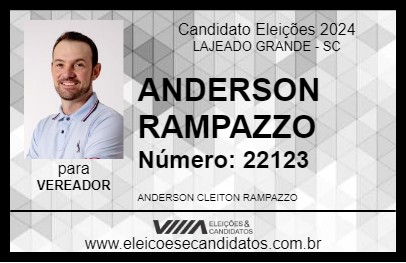 Candidato ANDERSON RAMPAZZO 2024 - LAJEADO GRANDE - Eleições