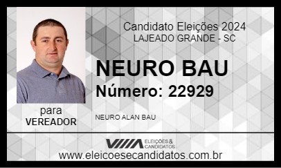 Candidato NEURO BAU 2024 - LAJEADO GRANDE - Eleições