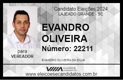 Candidato EVANDRO OLIVEIRA 2024 - LAJEADO GRANDE - Eleições