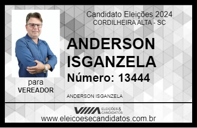 Candidato ANDERSON ISGANZELA 2024 - CORDILHEIRA ALTA - Eleições