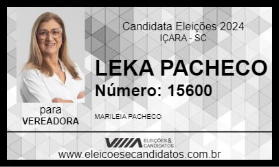 Candidato LEKA PACHECO 2024 - IÇARA - Eleições