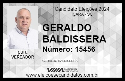 Candidato GERALDO BALDISSERA 2024 - IÇARA - Eleições