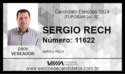 Candidato SERGIO RECH 2024 - ITUPORANGA - Eleições