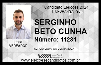 Candidato SERGINHO BETO CUNHA 2024 - ITUPORANGA - Eleições