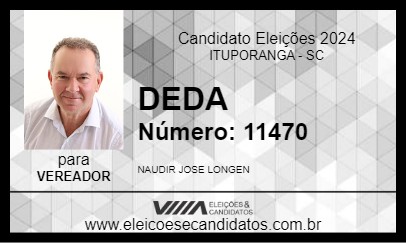 Candidato DEDA 2024 - ITUPORANGA - Eleições