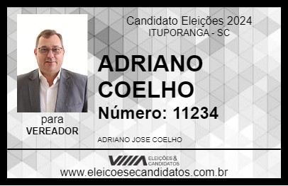 Candidato ADRIANO COELHO 2024 - ITUPORANGA - Eleições