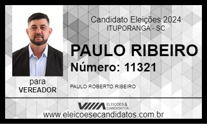 Candidato PAULO RIBEIRO 2024 - ITUPORANGA - Eleições