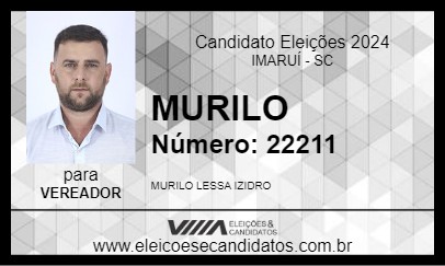 Candidato MURILO LESSA 2024 - IMARUÍ - Eleições