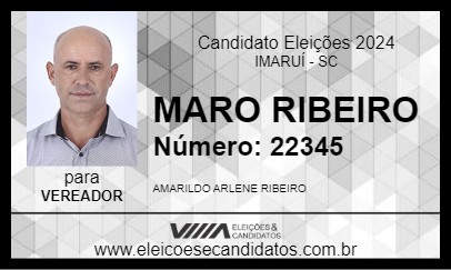 Candidato MARO RIBEIRO 2024 - IMARUÍ - Eleições