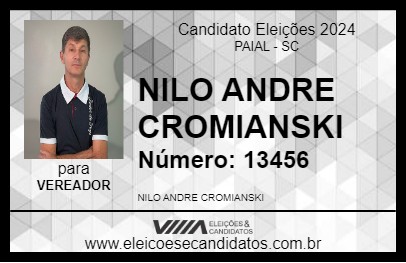 Candidato NILO ANDRE CROMIANSKI 2024 - PAIAL - Eleições