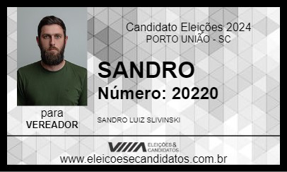 Candidato SANDRO 2024 - PORTO UNIÃO - Eleições