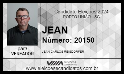 Candidato JEAN 2024 - PORTO UNIÃO - Eleições