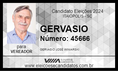 Candidato GERVASIO 2024 - ITAIÓPOLIS - Eleições