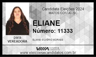 Candidato ELIANE 2024 - MATOS COSTA - Eleições