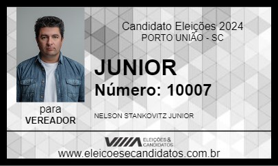 Candidato JUNIOR 2024 - PORTO UNIÃO - Eleições