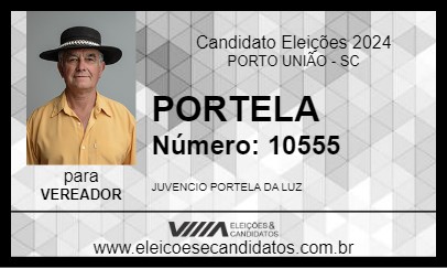 Candidato PORTELA 2024 - PORTO UNIÃO - Eleições