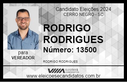 Candidato RODRIGO RODRIGUES 2024 - CERRO NEGRO - Eleições