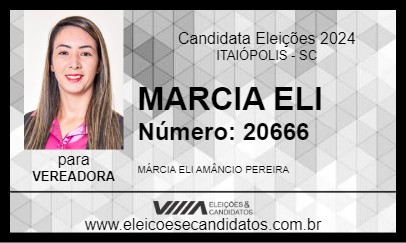 Candidato MARCIA ELI 2024 - ITAIÓPOLIS - Eleições