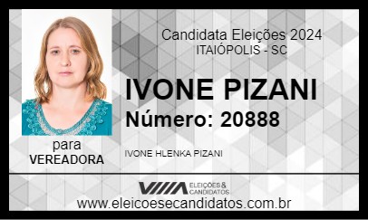 Candidato IVONE PIZANI 2024 - ITAIÓPOLIS - Eleições