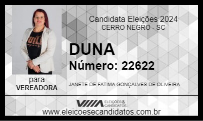 Candidato DUNA 2024 - CERRO NEGRO - Eleições