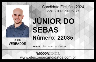 Candidato JÚNIOR DO SEBAS 2024 - SANTA TEREZINHA - Eleições