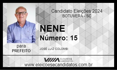 Candidato NENE 2024 - BOTUVERÁ - Eleições