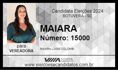 Candidato MAIARA 2024 - BOTUVERÁ - Eleições