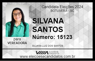 Candidato SILVANA SANTOS 2024 - BOTUVERÁ - Eleições