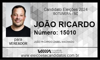 Candidato JOÃO RICARDO 2024 - BOTUVERÁ - Eleições