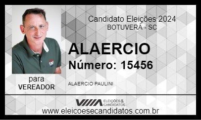 Candidato ALAERCIO 2024 - BOTUVERÁ - Eleições