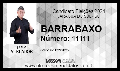 Candidato BARRABAXO 2024 - JARAGUÁ DO SUL - Eleições