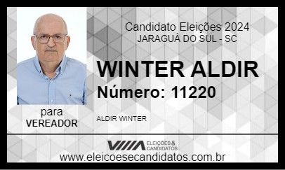 Candidato WINTER ALDIR 2024 - JARAGUÁ DO SUL - Eleições