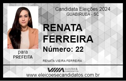 Candidato RENATA FERREIRA 2024 - GUABIRUBA - Eleições