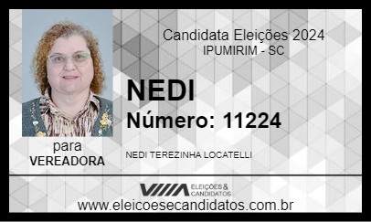 Candidato NEDI 2024 - IPUMIRIM - Eleições