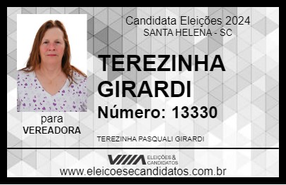 Candidato TEREZINHA GIRARDI 2024 - SANTA HELENA - Eleições