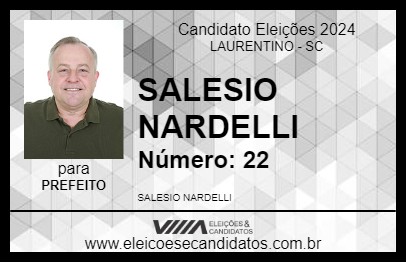 Candidato SALESIO NARDELLI 2024 - LAURENTINO - Eleições