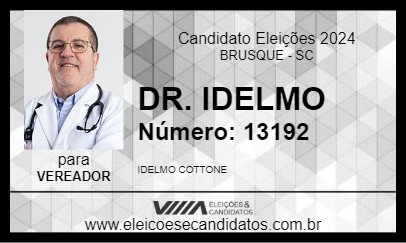 Candidato DR. IDELMO 2024 - BRUSQUE - Eleições