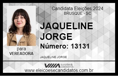 Candidato JAQUELINE JORGE  2024 - BRUSQUE - Eleições