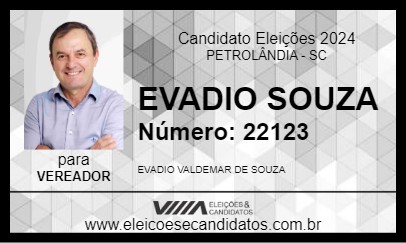 Candidato EVADIO SOUZA 2024 - PETROLÂNDIA - Eleições