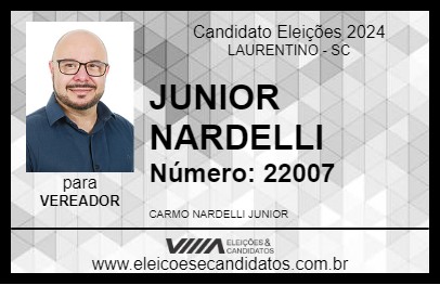 Candidato JUNIOR NARDELLI 2024 - LAURENTINO - Eleições